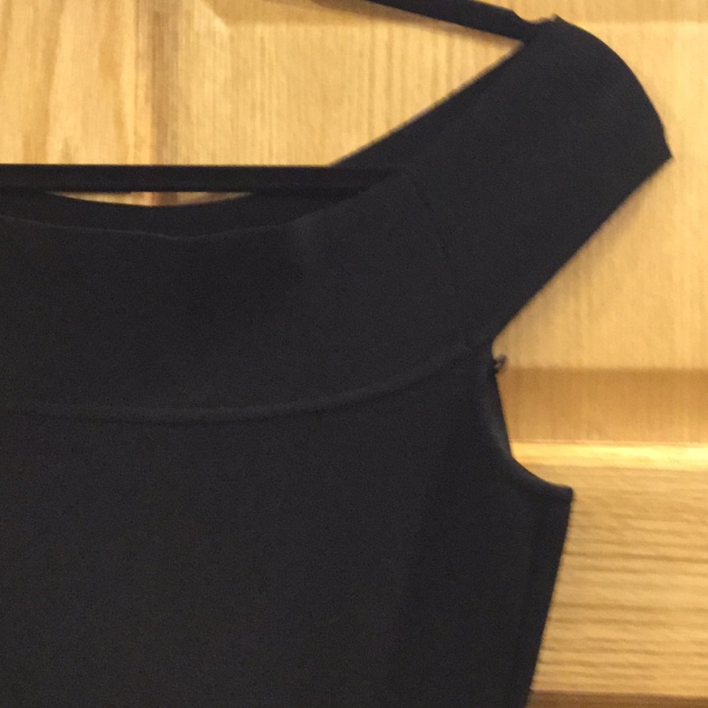 Milly Off-the-Shoulder Mermaid Midi Dress, Black - Picture 3 of 7